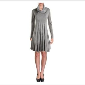 Calvin Klein Womens Cowl Neck Metallic Sweaterdres